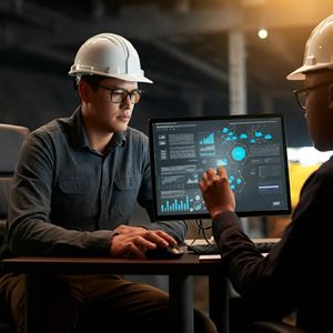 A visualization of an operational knowledge graph for a mining company